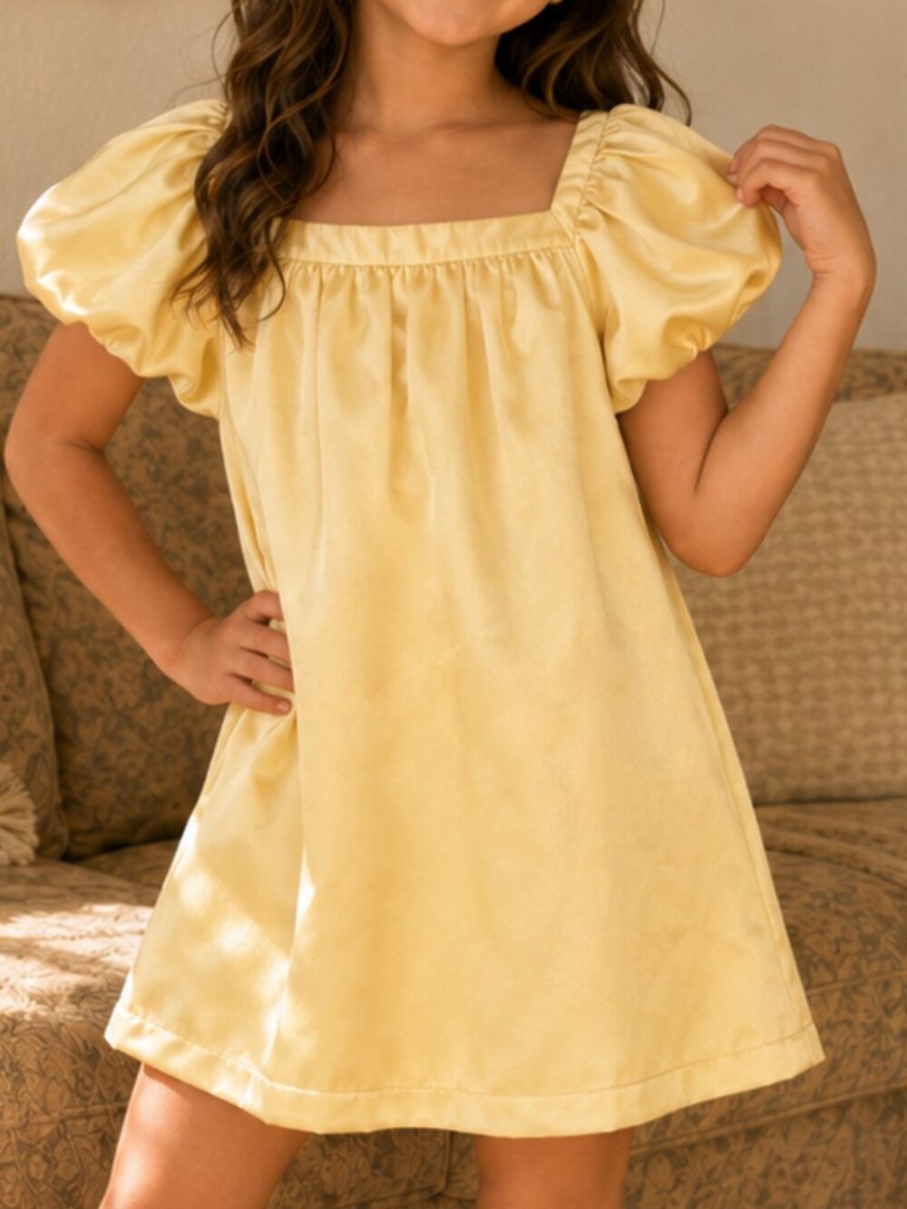 Disney Belle Beauty and the Beast Dress Butter Yellow Size 7 Girls Balletcore